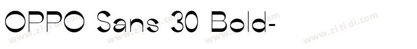 OPPO Sans 30 Bold字体转换